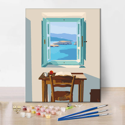 Étude avec vue sur mer - Peinture par numéros