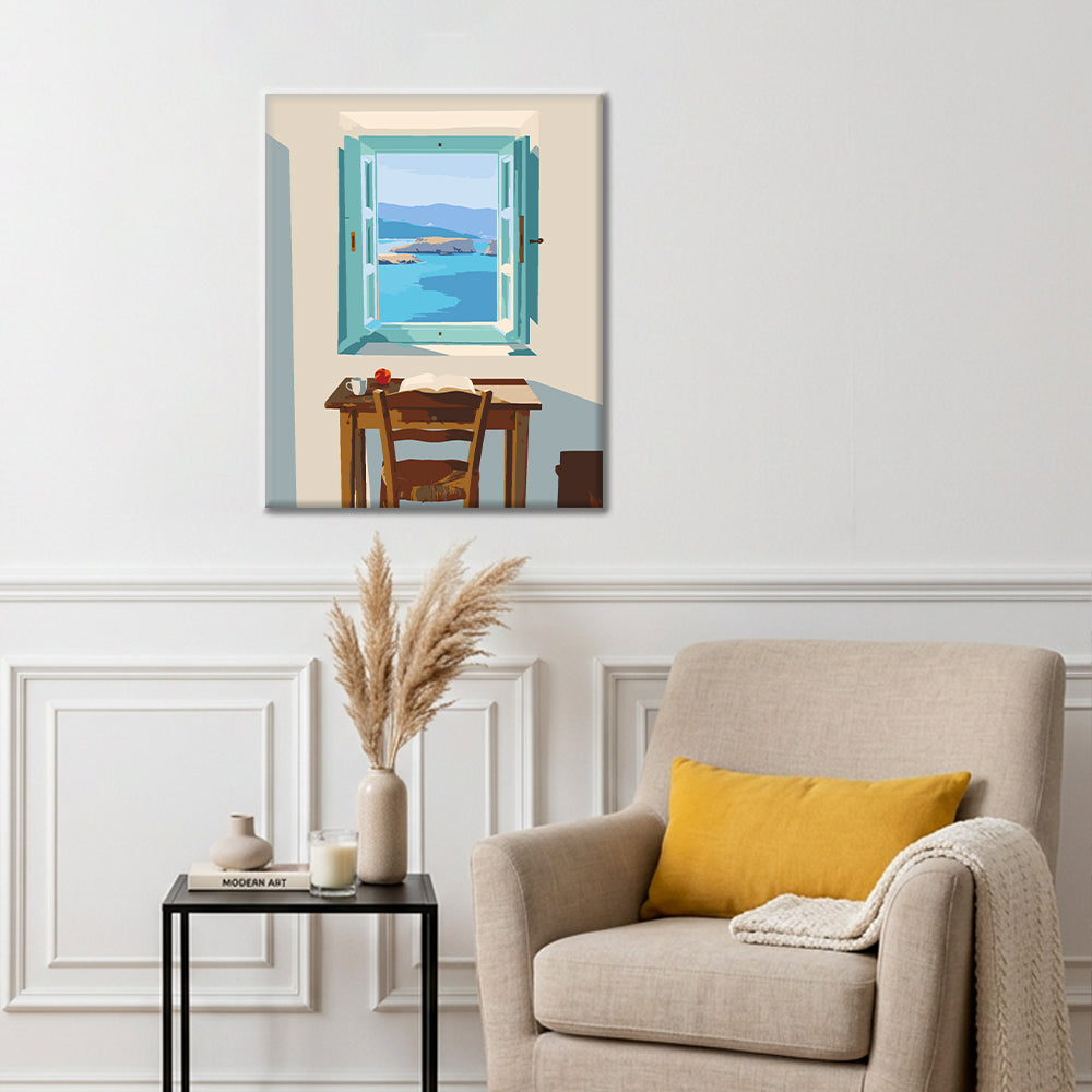 Étude avec vue sur mer - Peinture par numéros