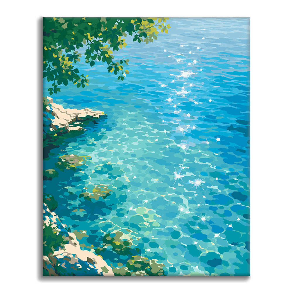 Lumière du soleil sur la mer - Peinture par numéros