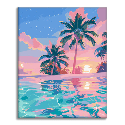 Reflets du coucher de soleil - Peinture par numéros