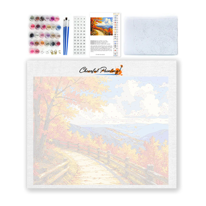 Sentier de montagne en automne – Peinture par numéros