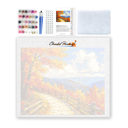 Sentier de montagne en automne – Peinture par numéros