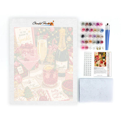 Boissons de Noël et éclat – Peinture par numéros