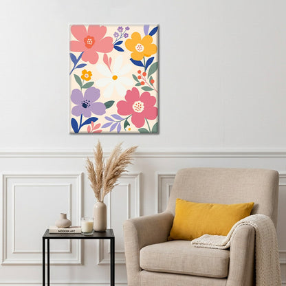 Fleurs pastel modernes – Peinture par numéros