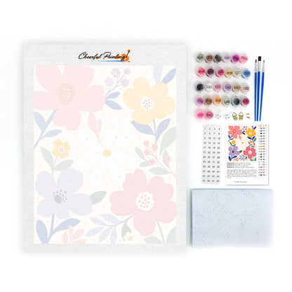 Fleurs pastel modernes – Peinture par numéros