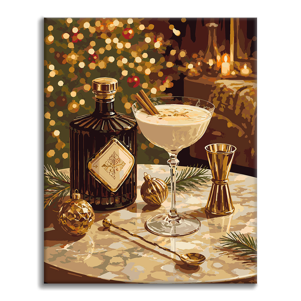Cocktail de fête élégant – Peinture par numéros