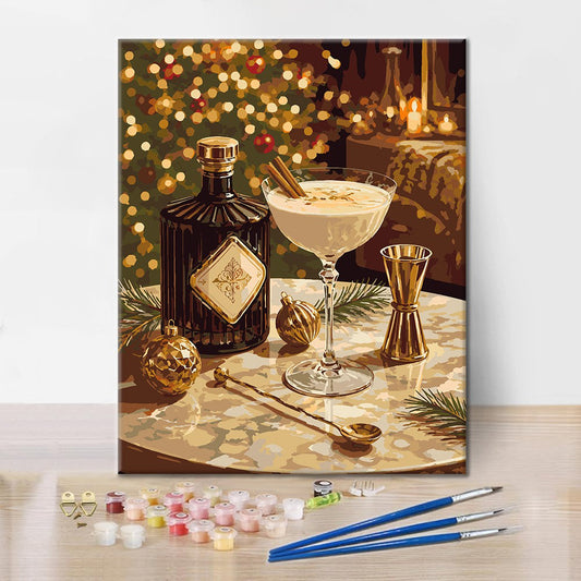 Cocktail de fête élégant – Peinture par numéros