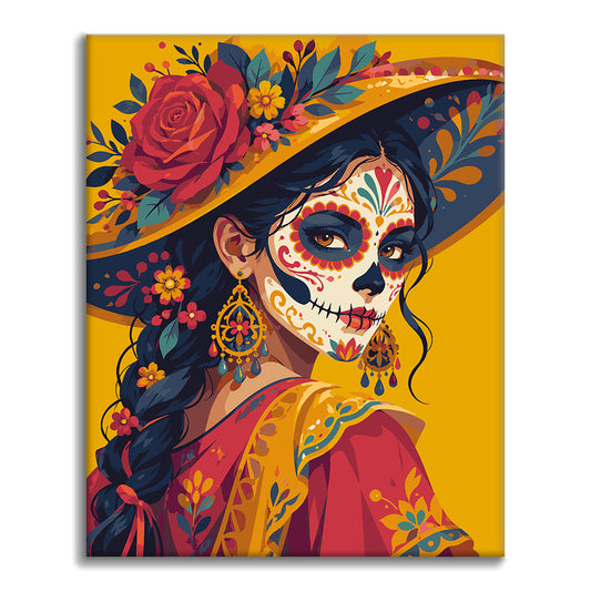 Femme du Jour des Morts – Peinture par numéros