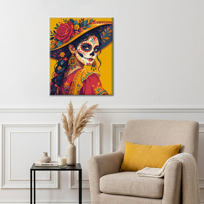 Femme du Jour des Morts – Peinture par numéros