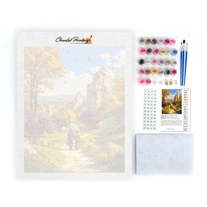Cavalier de montagne en automne – Peinture par numéros