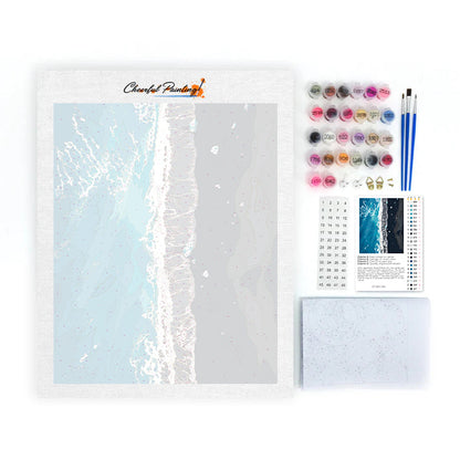 Littoral océanique vu du ciel – Peinture par numéros