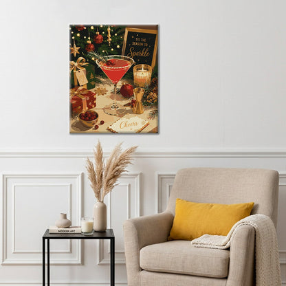 Santé au cocktail de Noël – Peinture par numéros