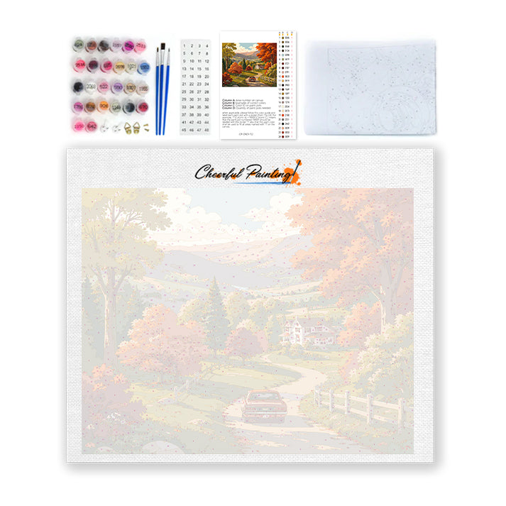 Balade champêtre dans les collines d’automne – Peinture par numéros
