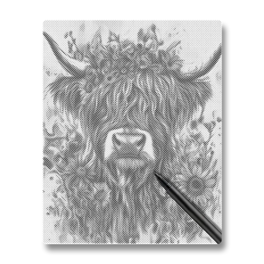Bovins des Highlands - Peinture à Points