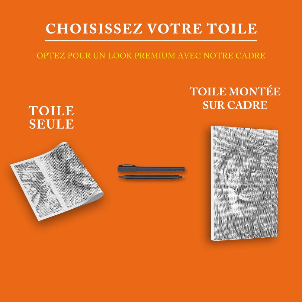 Lions africains géants - Peinture à Points