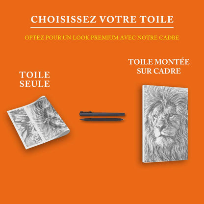 Lions africains géants - Peinture à Points
