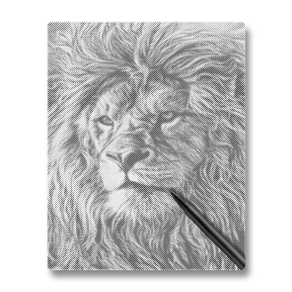 Lions africains géants - Peinture à Points
