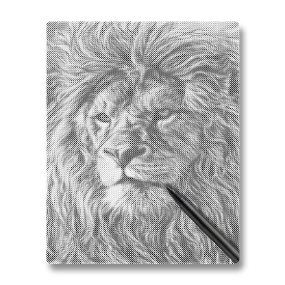 Lions africains géants - Peinture à Points