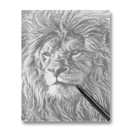 Lions africains géants - Peinture à Points