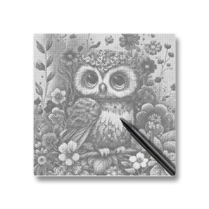 Bébé hibou tout doux et mignon - Peinture à Points