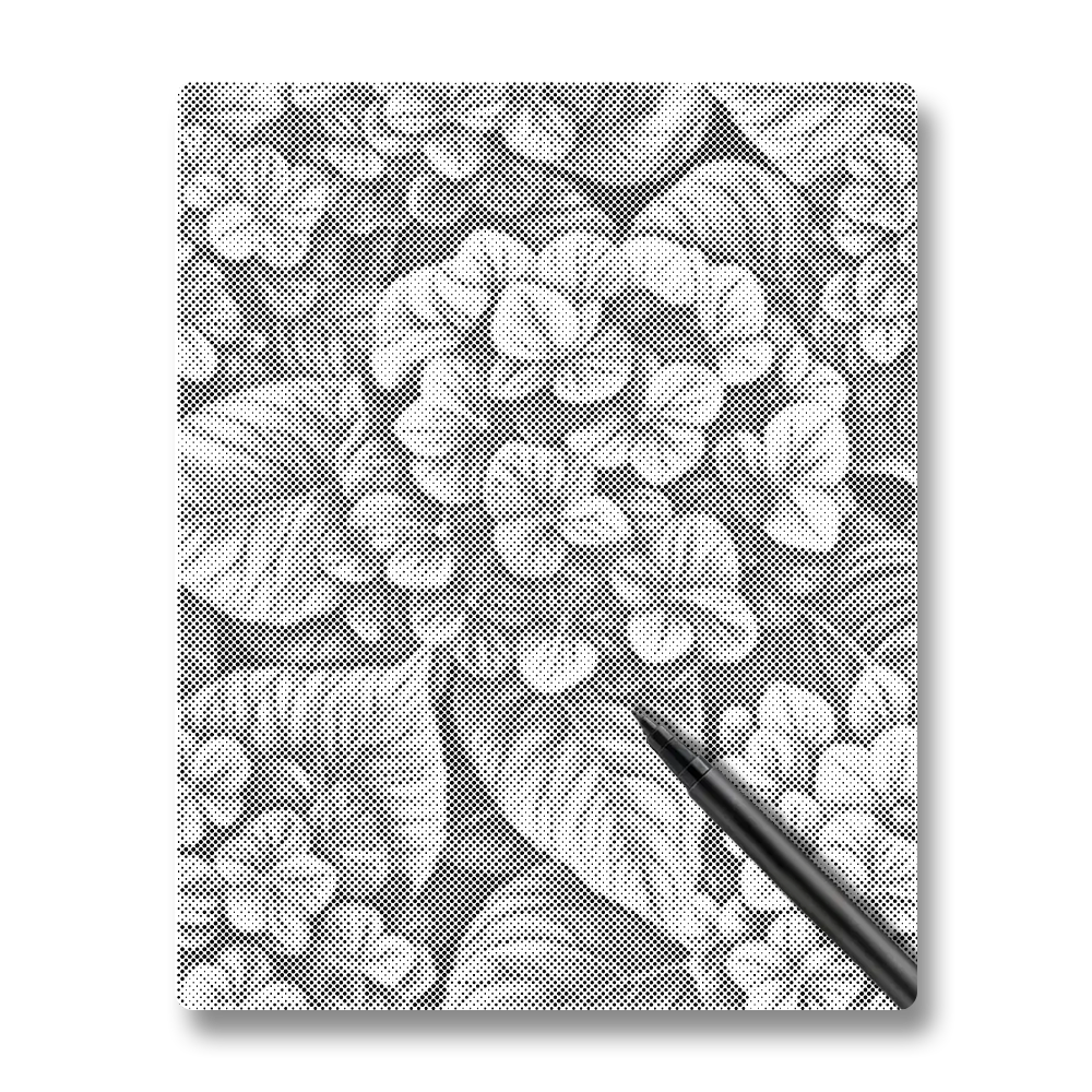 Hortensias En Groupes - Peinture à Points