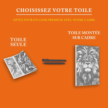 Lion au Cœur Courageux - Peinture à Points