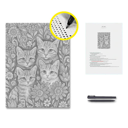 Chats de Bohême - Peinture à points