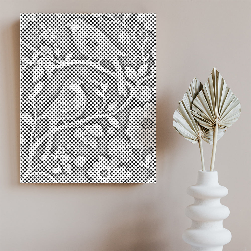 Oiseau bohème aux bords dorés - Peinture à points