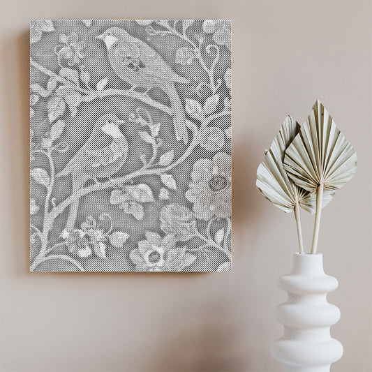 Oiseau bohème aux bords dorés - Peinture à points