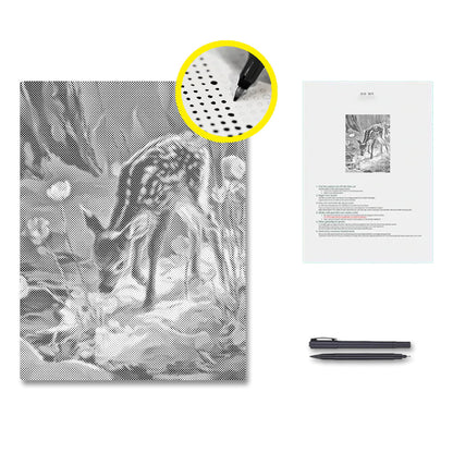 L'éclat du petit faon - Peinture à points