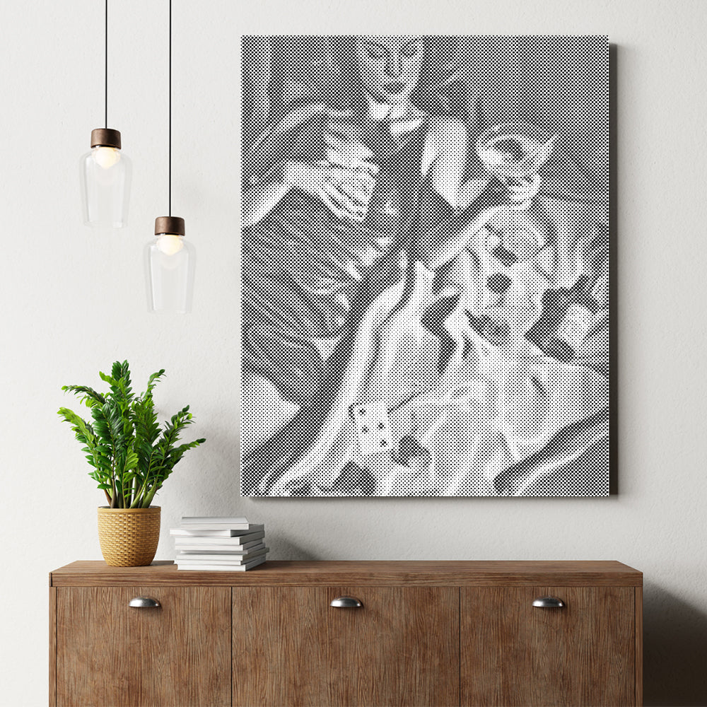 Poker et boissons - Peinture à points
