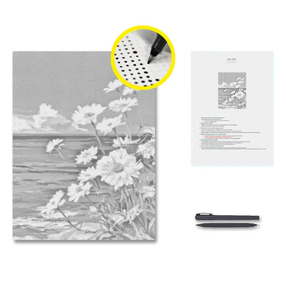 Marguerites de mer - Peinture à points