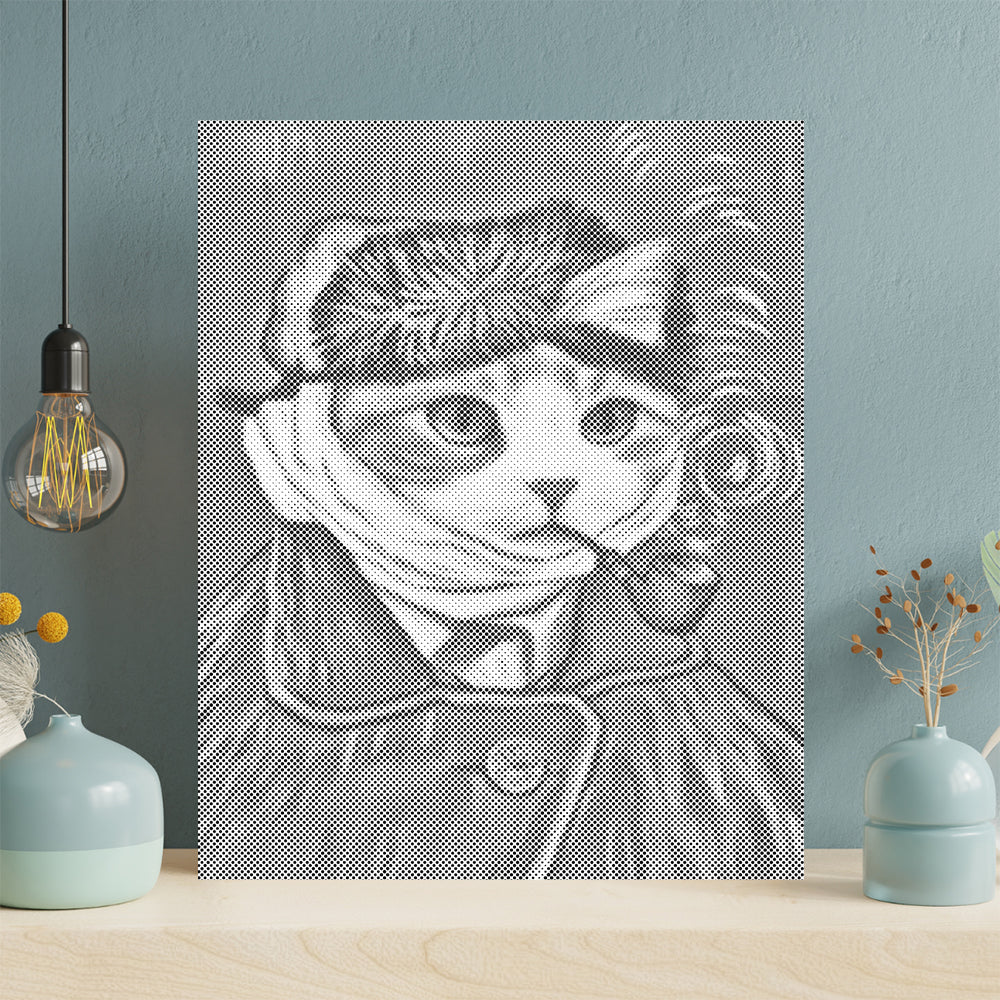 Autoportrait de chat - Peinture à points