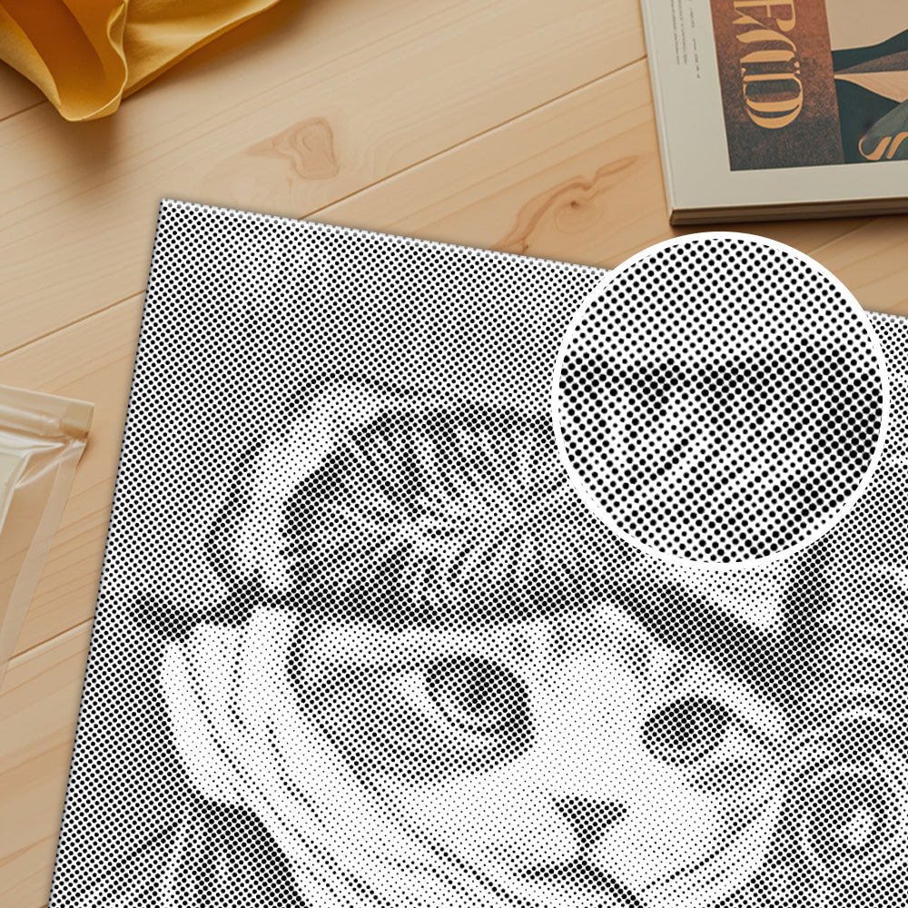 Autoportrait de chat - Peinture à points