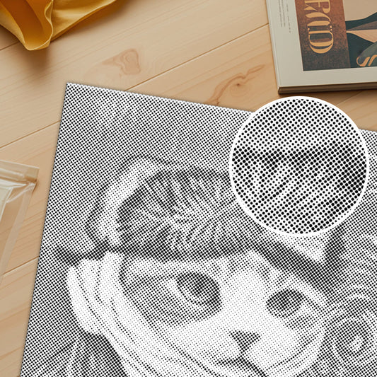 Autoportrait de chat - Peinture à points
