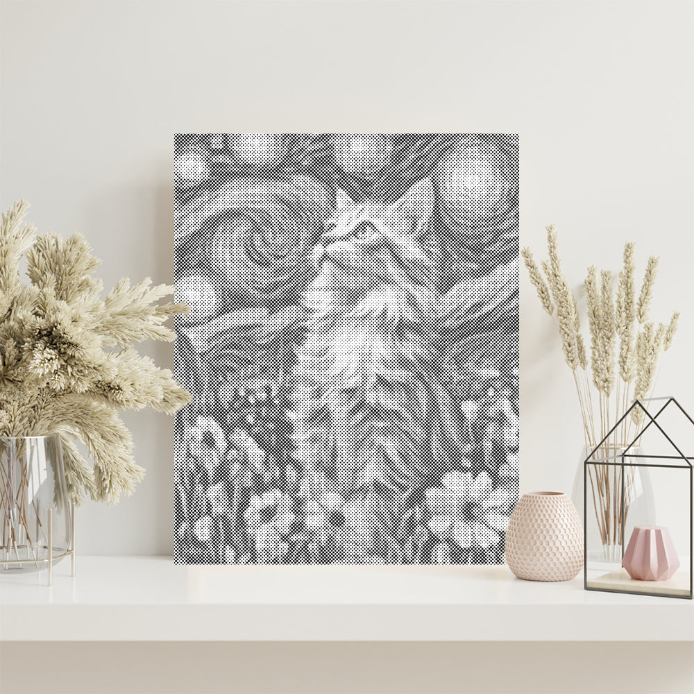 Chat Nuit Étoilée - Peinture à points
