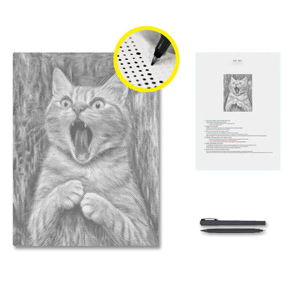 Le cri du chat - Peinture à points