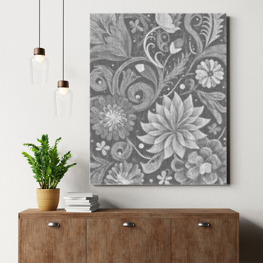 Tourbillons floraux éclatants - Peinture à points