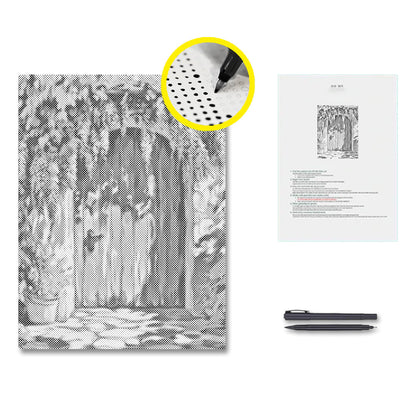 Porte à rideau de glycine - Peinture à pois