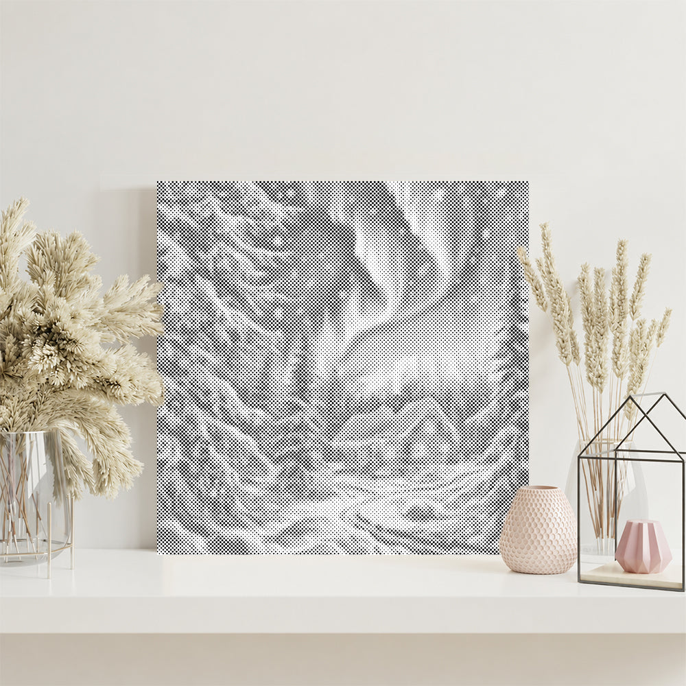 Chalet de Noël sous les aurores boréales - Peinture à points