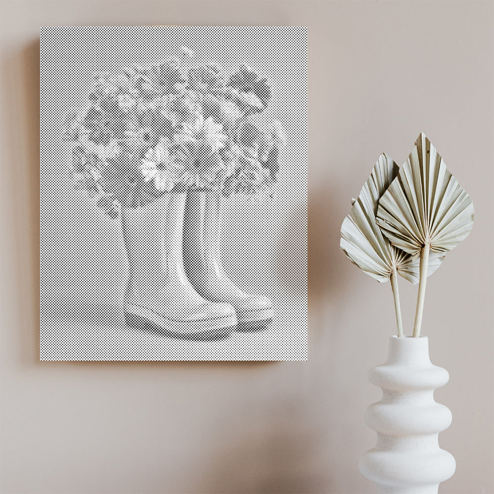 Bottes de pluie fleuries - Peinture à points