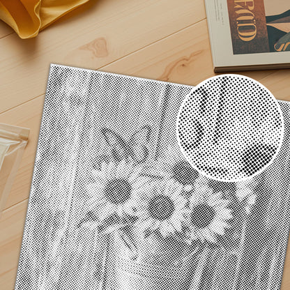 Tournesols sur une chaise en bois - Peinture à points