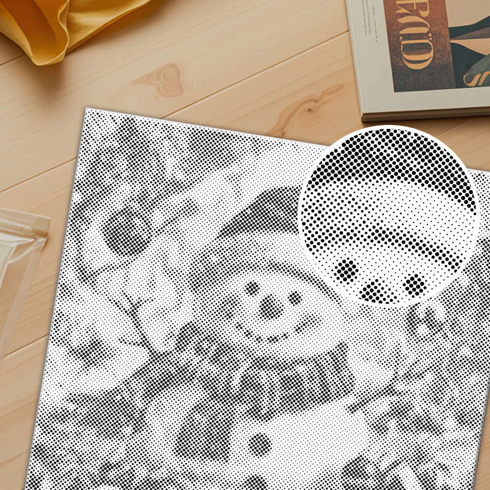 Bonhomme de neige joyeux - Peinture à points