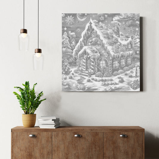 Maison de bonbons de Noël - Peinture à points