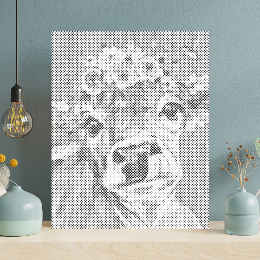 Vache fleurie - Peinture à points