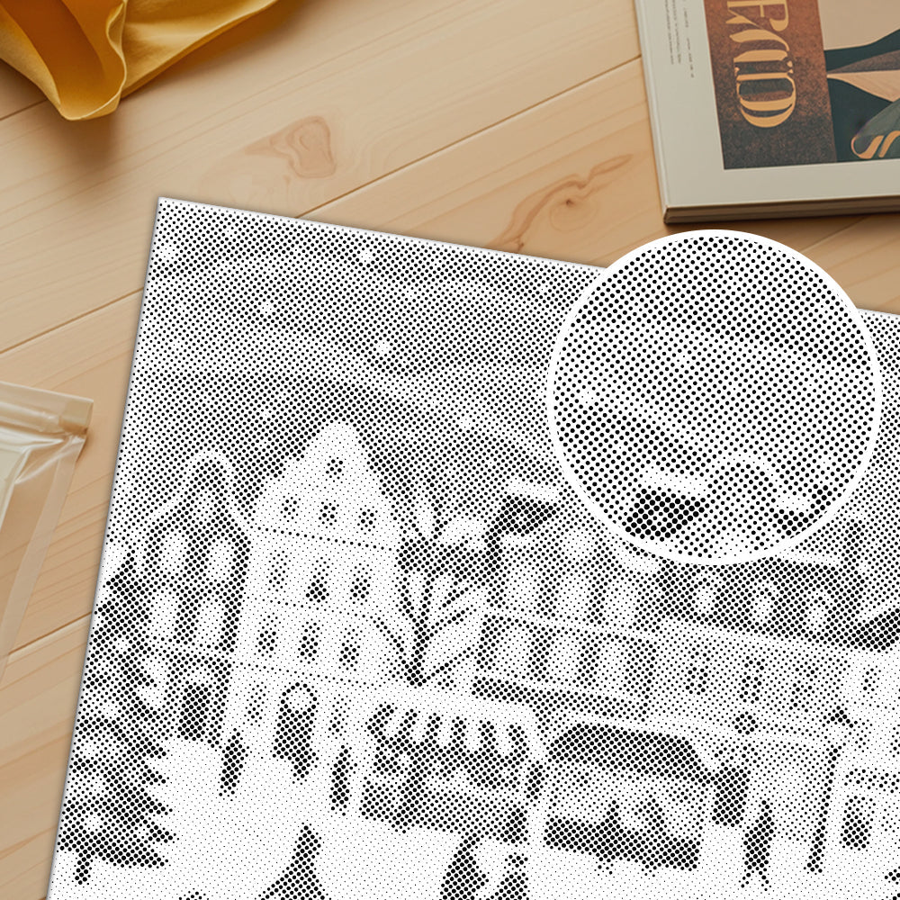 Village de marché de Noël – Peinture à points