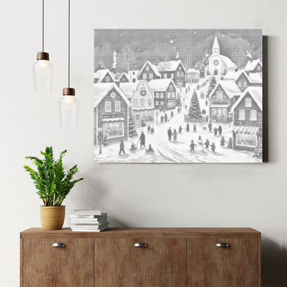 Histoire de village de Noël – Peinture à points
