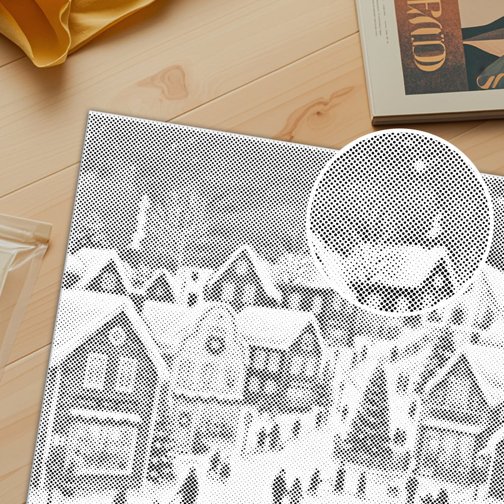 Histoire de village de Noël – Peinture à points