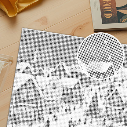 Histoire de village de Noël – Peinture à points
