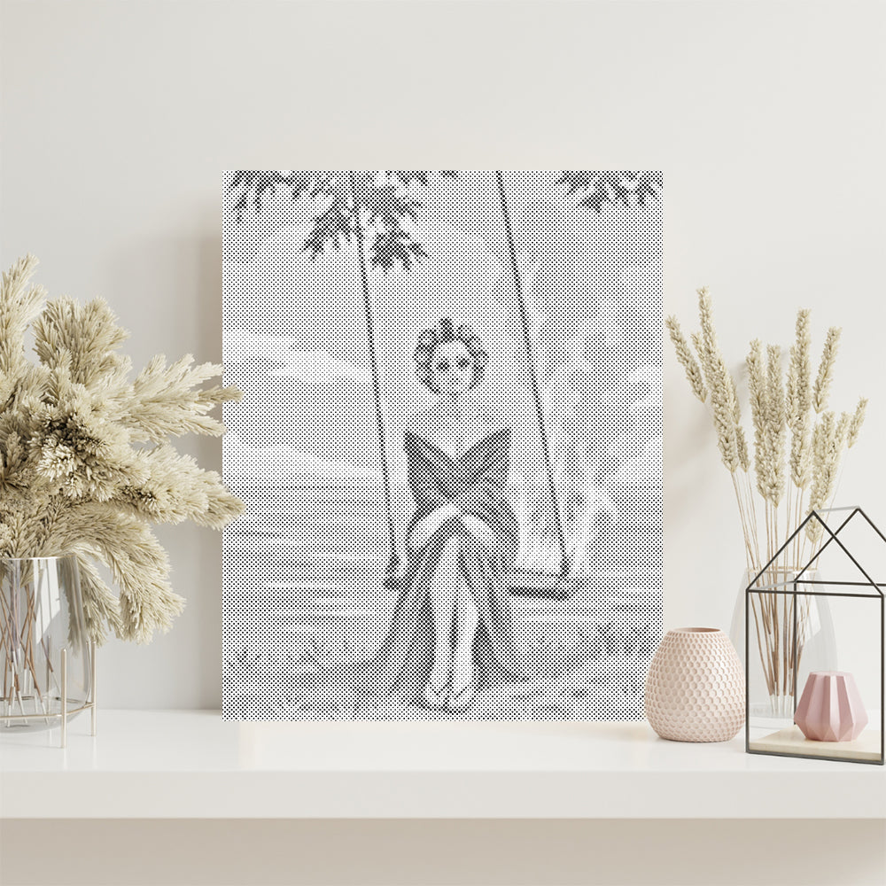 Élégance des braises – Peinture à points